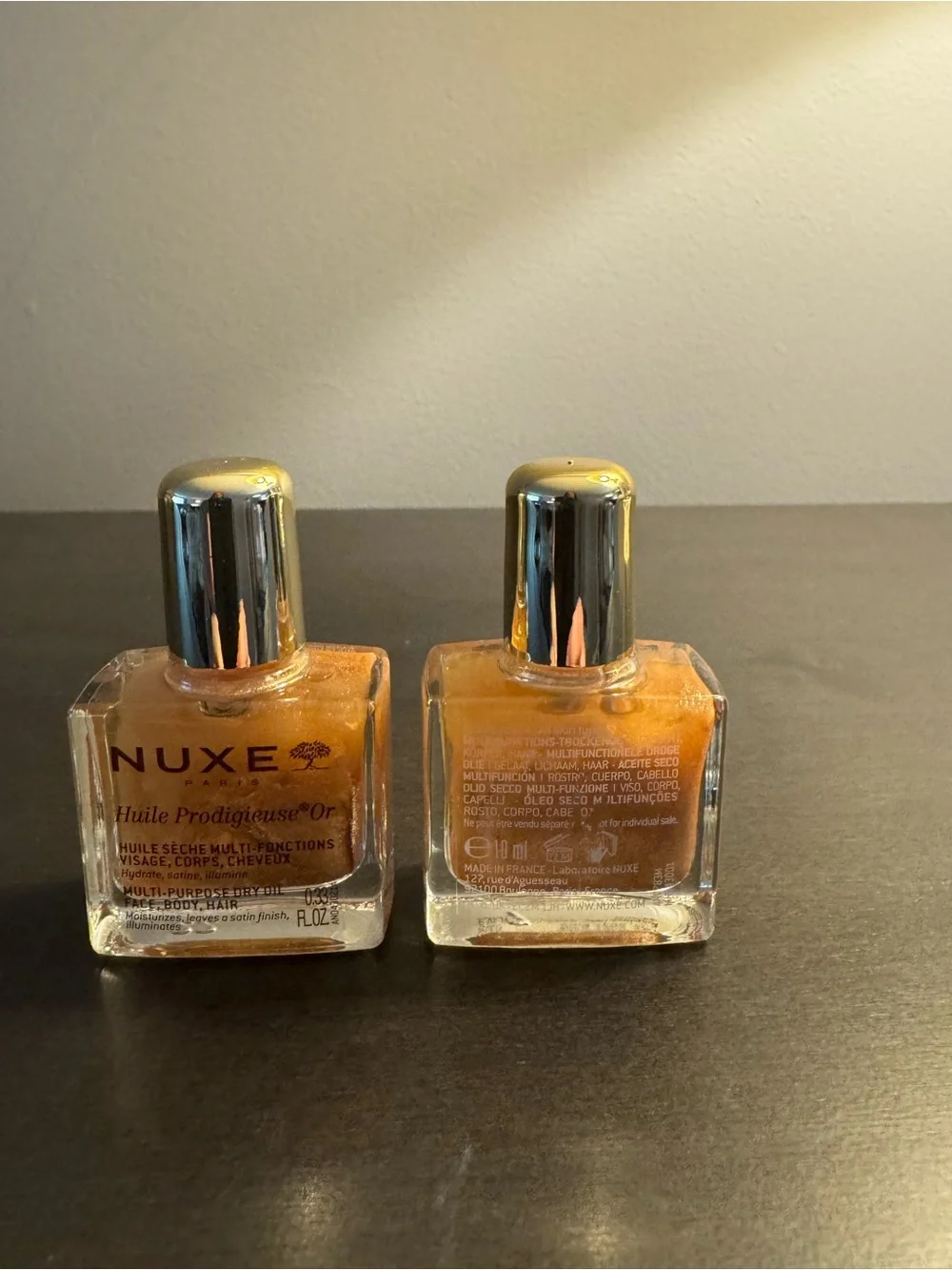 Nuxe Huile Prodigieuse Shimmer Dry Oil .33 oz 10 ml Travel Size NEW X2